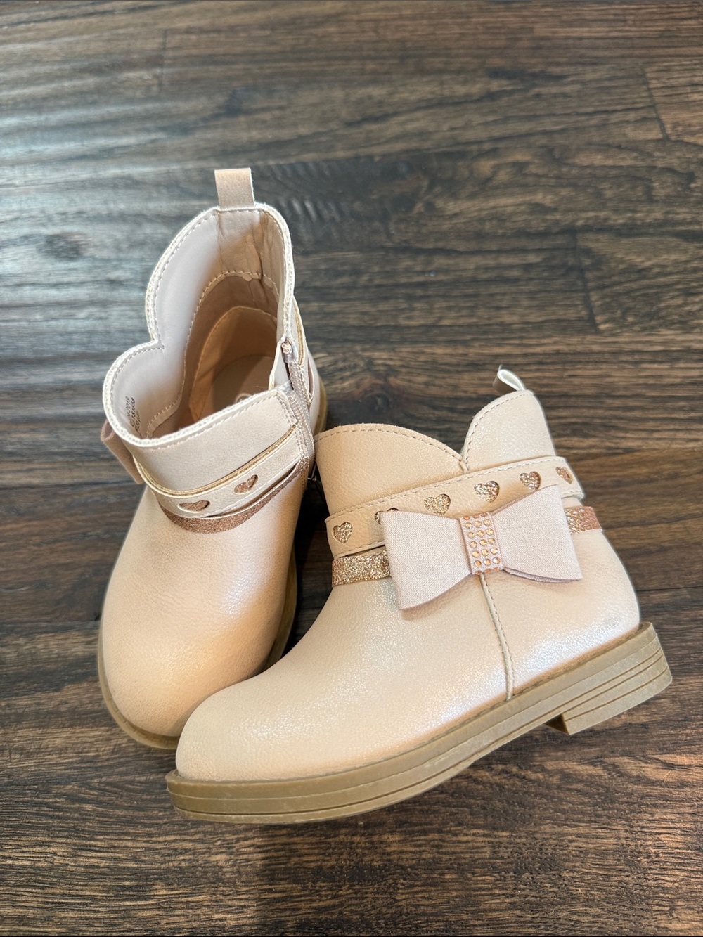 Jessica Simpson Girls Light Pink Bow Ankle Boots